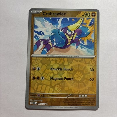Crabrawler 114/197 Reverse Holo Common - Obsidian Flames Pokemon