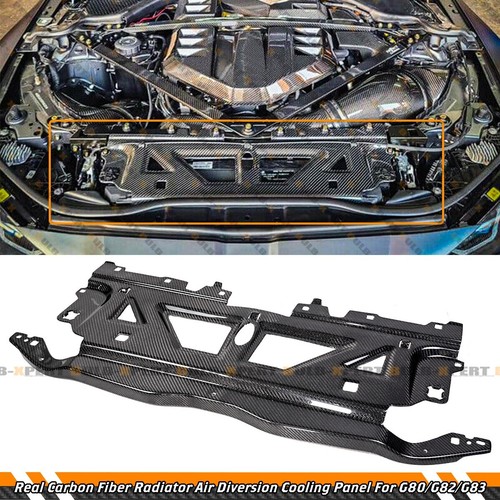 REAL CARBON FIBER RADIATOR SUPPORT BRACE PANEL COVER FOR 21-26 BMW G8X ...