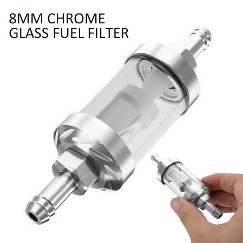 Universal Motorrad 8mm Benzinfilter Metall Glas Filter Kraftstofffilter Benzin - Bild 4 von 9