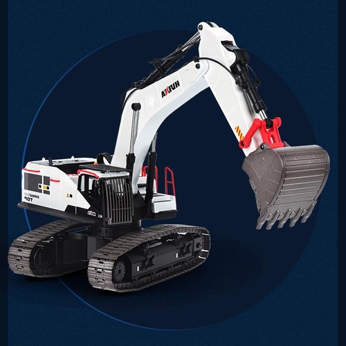 1/14 HUINA RC Metal Excavator Model Toys 1594 Radio Light Battery 22CH Sound - Picture 7 of 10