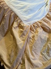 Vnt Bedskirt Q Peach JCP Home 18&rdquo; Drop Percale Cottage Country Farmhouse Spring