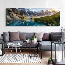 Canvas Mural Landscape Mountain Forest Canvas Painting Wall Art Poster Print Art