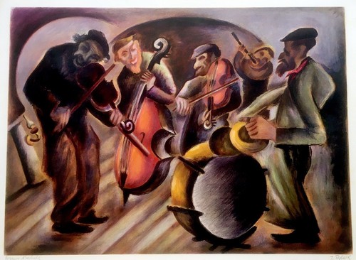 LITOGRAFÍA 1932 Firmada Rusa Ryback Judía Vanguardia Shtetl KLEZMER Judaica - Imagen 11 de 14