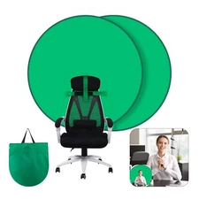 56" Portable Green Screen Chair Collapsible Background for Streaming & Video