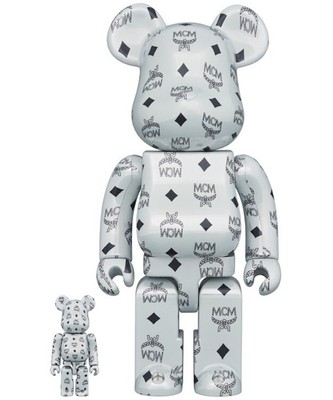 BE RBRICK MCM WHITE CHROME Ver. 100 400 | eBay