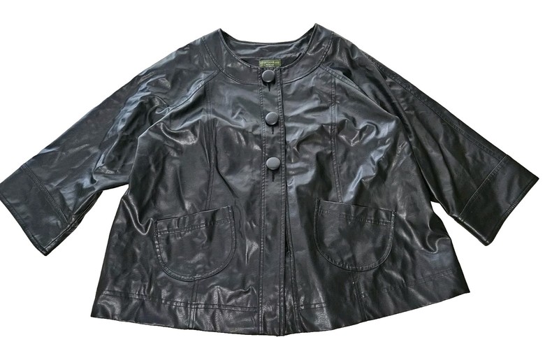 Mountain Lake Women's Faux Leather Jacket Lined Black Size 2X