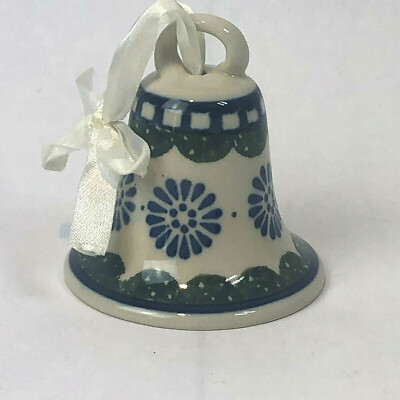 Ceramika Artystyczna Bolesławiec Bell Handmade Polish Ceramic Pottery Numbered 2