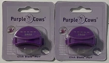 NEW Lot Of 2 Purple Cows Rotary Trimmer Click Blade Perf Replacements 2802