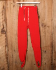 Vintage 60's HARV-AL Red Nylon Gusseted Stirrups Leggings Women's Sz. XS