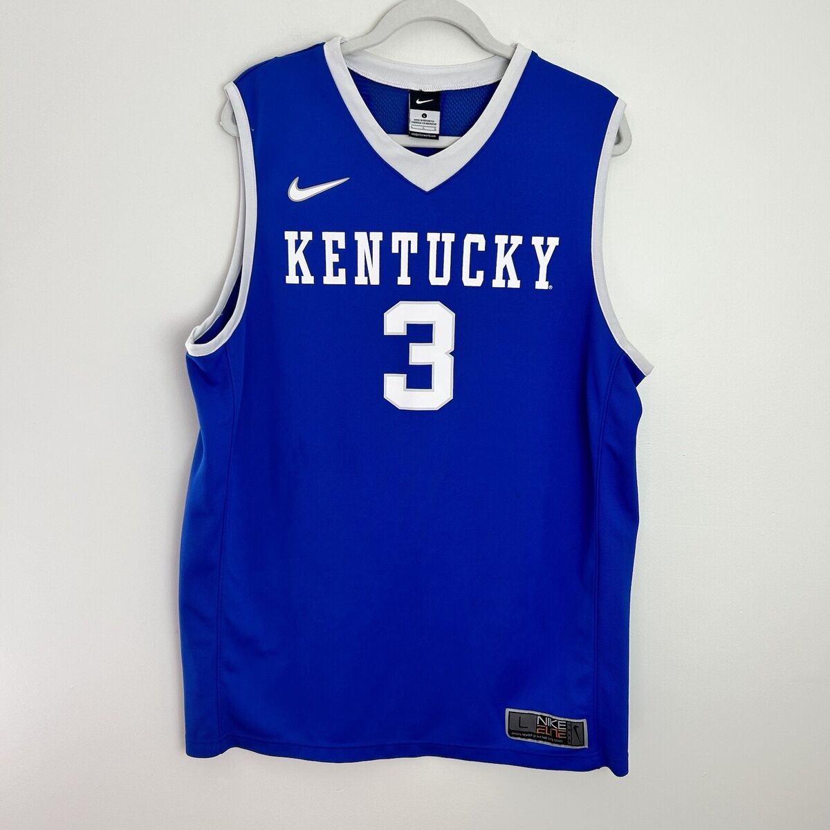 本物保証! Wildcats Kentucky Nike L (Size #3 Jersey Basketball Elite Lサイズ