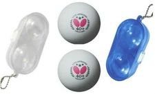 2PC Butterfly Table Tennis Ping Pong Ball 40+ mm White ITTF approved With a Case