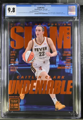 SLAM Magazine 252 March 2024 Caitlin Clark Orange Metal CGC 9.8 RC Rookie