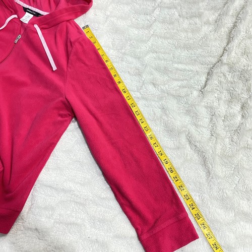 Jasmine Rose Hoodie Women Pink Size XL Drawstring Hooded Full Zip 100% Polyester - Picture 5 of 8
