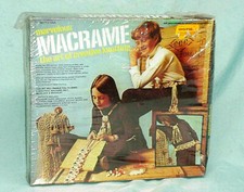 1971 MCM Jute Macrame Belt Necklace Bracelet Kit Bead Ring Craft Jewelry Kit