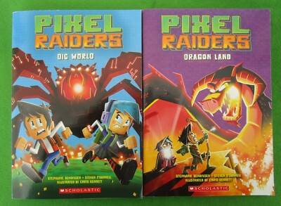 Dig World Pixel Rader's LOT 2 PB PIXEL RAIDERS SERIES BY STEPHANIE BENDIXSEN: 1 DIG WORLD; 2 ...
