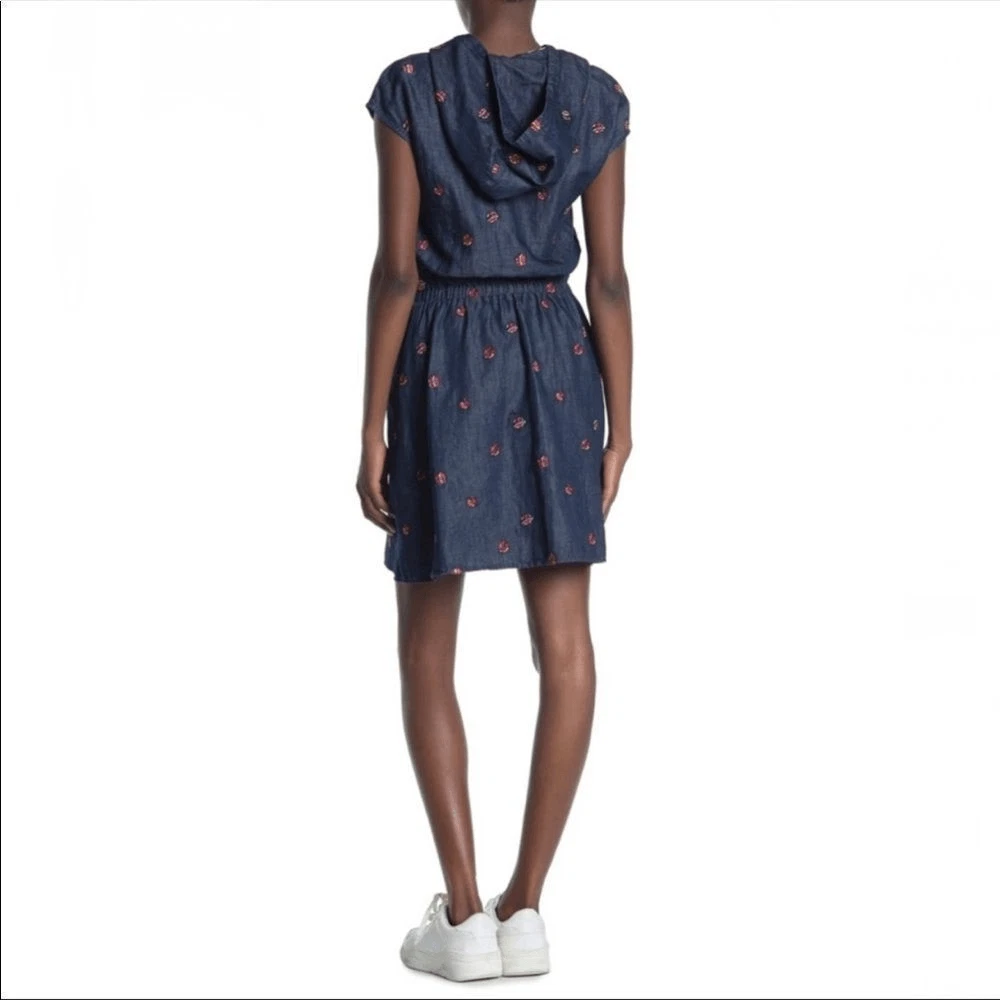 LOVE Abito con cappuccio Moschino coccinella Chambray Nuovo con etichette