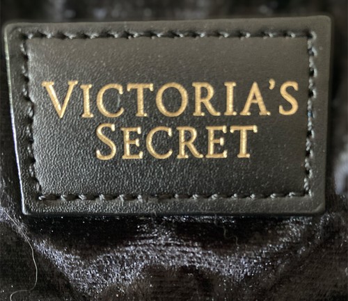 Victoria's Secret Limited Edition Velvet Tote Bag Purse Black- Love Victoria EUC - Picture 8 of 9