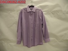 VanHeusen Men PurpleCheck FlexCollar RegularFit DressShirt 17 34-35 631712453237