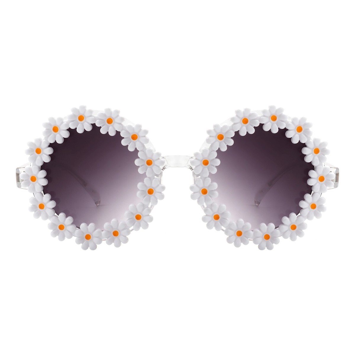 Daisy Flower Sunglasses Round Oversized Festival Floral 