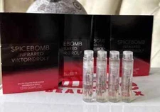 V&R VIKTOR & ROLF SPICEBOMB INFRARED 1.2ml .04fl oz x 4 COLOGNE SPRAY SAMPLE U
