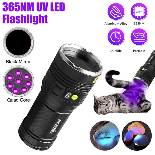 160W 365NM UV LED Flashlight Torch Rechargeable Black Light Mineral Inspect Lamp - Picture 3 of 19