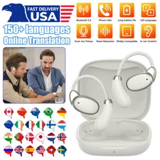 150 Language Translator Earbuds Wireless Bluetooth 5.4 Two Way Translator Device