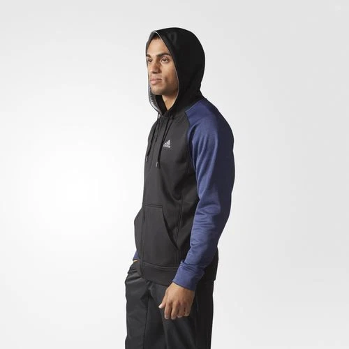 Nova Jaqueta Masculina Autêntica Adidas Tech Fleece Zíper Completo com Capuz Preta Grande Extra Grande - Imagem 3 de 4