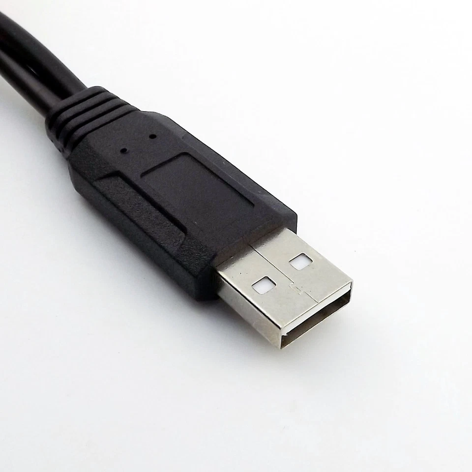 USB 2.0 A Male to Dual Micro USB Male Plug Y Splitter Adapter Data Charge Cable - Image 2 of 4