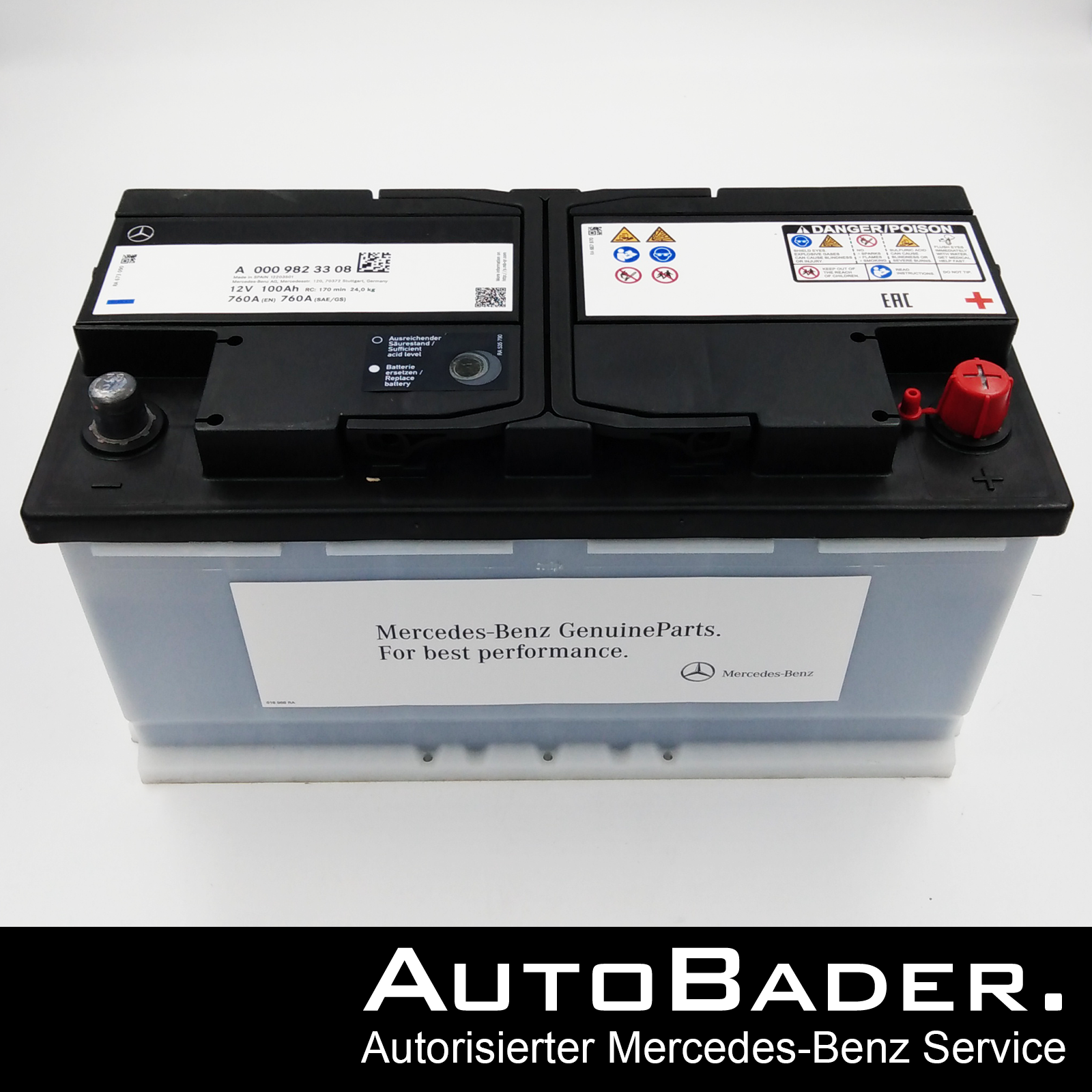 Autobatterie Starterbatterie PKW 12V 100AH für BMW Mercedes Fiat