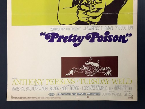 PRETTY POISON (1968) Original 14x36 Insert - Picture 2 of 5