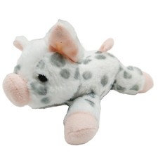 Aurora Pig Piglet White Pink With Gray Spots Plush Stuffed Animal 2020