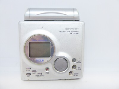 Lecteur Minidisc Sharp MD-MT20 - Enregistreur Portable, Bleu, Vendu Pour Pièces (HS)