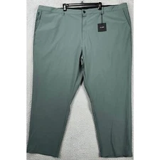 Algo Pants Men 48 Olive Green Chino Tech Performance UPF 40 Moisture Wicking NEW
