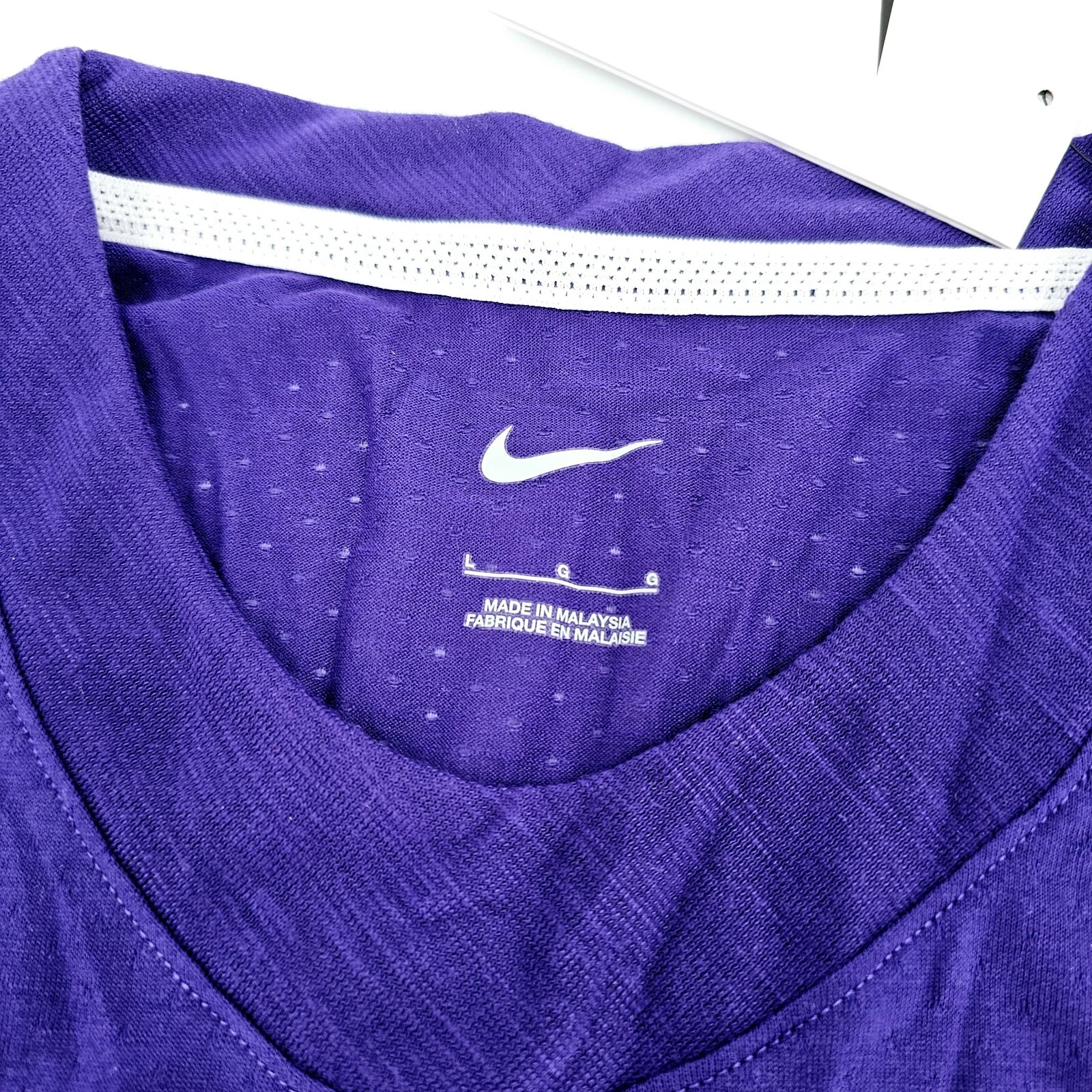Nike Coaches Maglia Calcio Dri Fit Manica Lunga Uomo GRANDE L Viola NUOVA