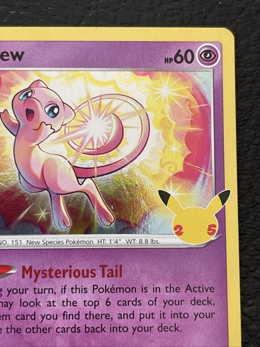 Mew 011/025 2021 Celebrations 25th Anniversary Set Holo Rare Pokemon TCG Card NM - Picture 4 of 9