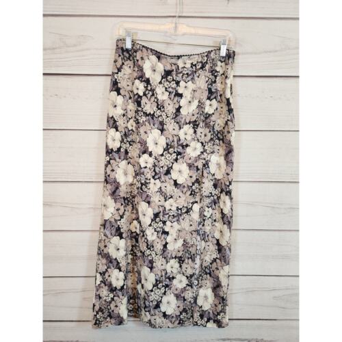 Full Tilt Women's Multicolor Floral Side Slit A-Line Maxi Skirt Size Medium NWT