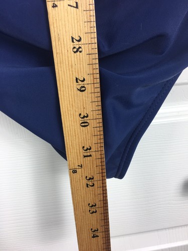 NWT Tropical Escape Sz 24W Blue Shaped Ruched One Piece Swimsuit - Picture 5 of 8