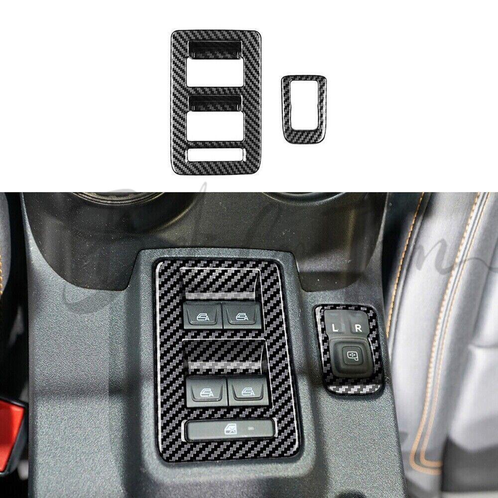 For Ford Bronco 2021 2022 2023Carbon Fiber Window Switch Cover Trim Accessories