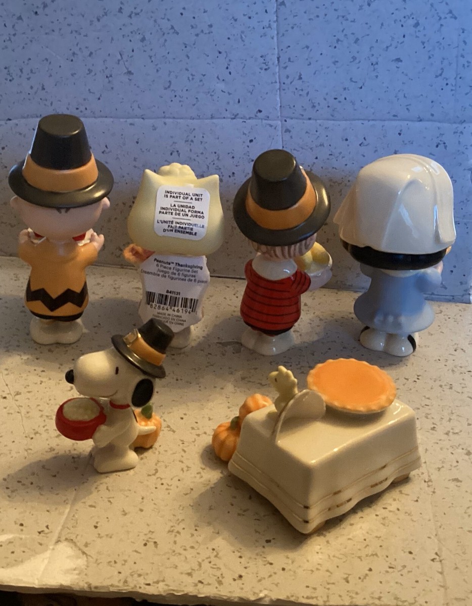 Lenox Peanuts Thanksgiving Charlie Brown Sally Snoopy Linus Lucy