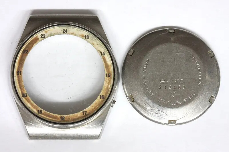 Seiko 6309-602A vintage case for Parts/Hobby/Watchmaker - 142530