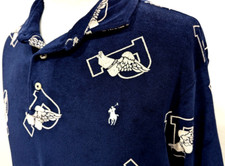 POLO RALPH LAUREN P-Wing Stadium Logo TERRY COTTON Golf Polo Shirt Size L NEW 