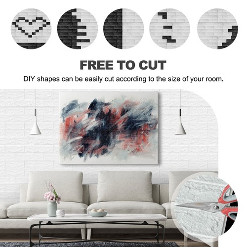 3D Brick Foam Wallpaper Waterproof Self Adhesive Tile Stone Panels Wall Sticker - Picture 47 of 54