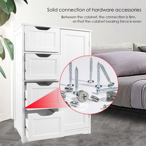 Kleiner Badezimmer Bodenschrank Holz freistehend Aufbewahrung Seite Organizer robust - Bild 18 von 28