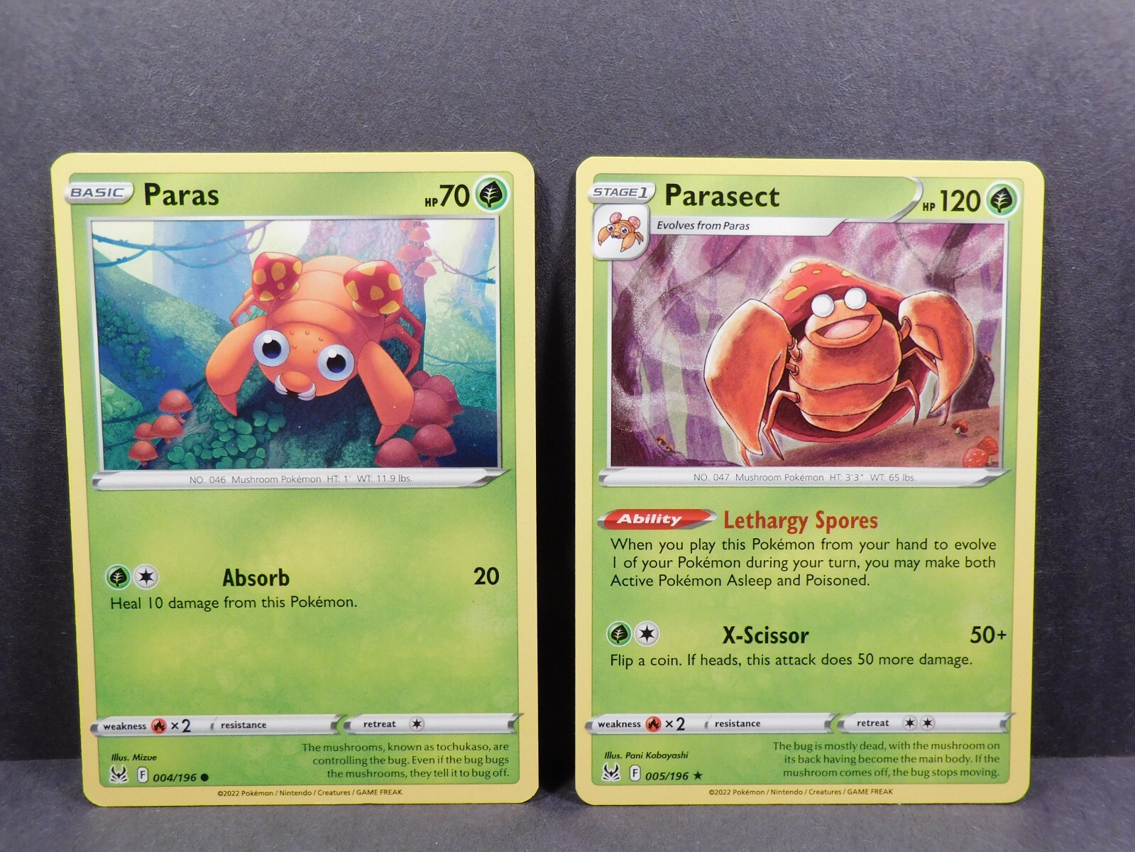Pokemon Cards TCG Paras Basic Parasect Stage 1