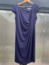 LK BENNETT LONDON DAVINA DARK PURPLE WOMENS SHIFT MIDI DRESS UK 14. A KATE DRESS