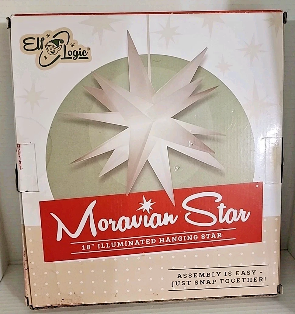 Moravian 18" Star Large Warm White LED Hanging Outdoor/Indoor Decor (T133)