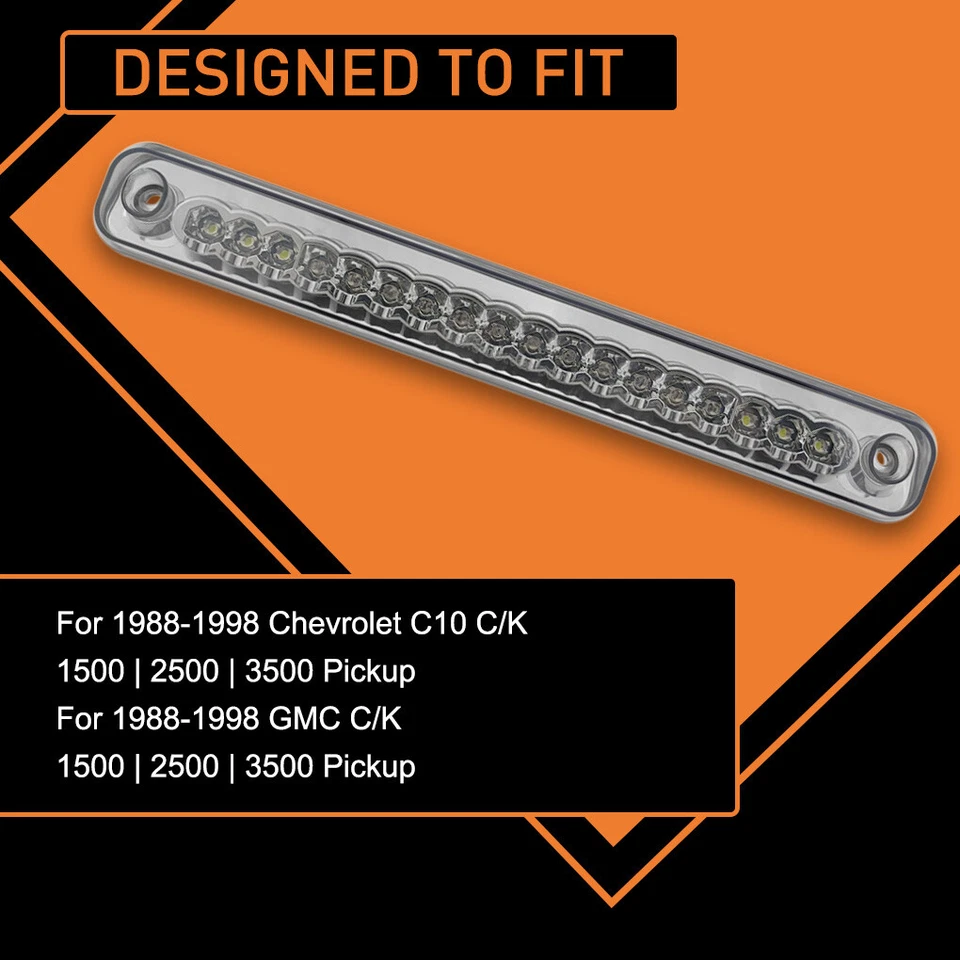 Terceras luces de freno de carga 3RD ahumadas para Chevy GMC 1988-1998 C/K 1500 2500 3500 Foto 2 de 4