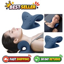 Neck and Shoulder Relaxer for Pain Relief Cervical Spine Alignment Dark Blue