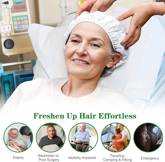No Rinse Haarwäsche Shampoo Caps für ältere Bettlägerige Krankenhauspflege 6er Pack