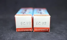 Telefunken EC92     -  matched pair         NOS